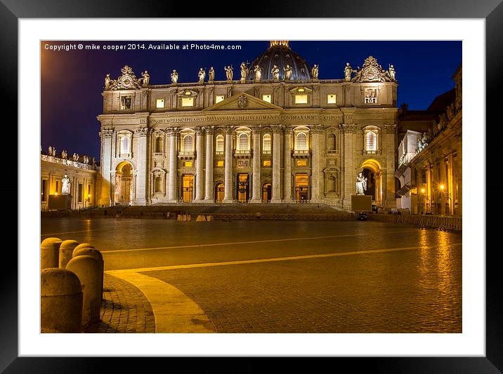  the vatican, rome,italy Framed Mounted Print by mike cooper