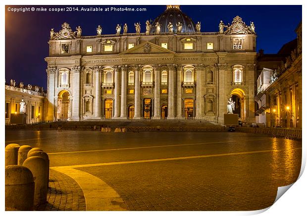  the vatican, rome,italy Print by mike cooper