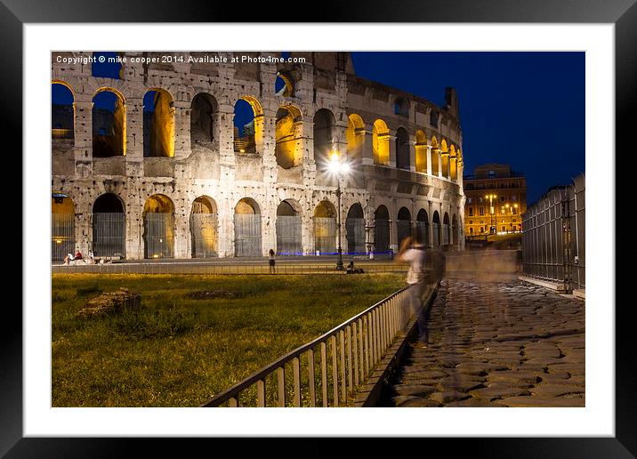  night comes to the coliseum Framed Mounted Print by mike cooper