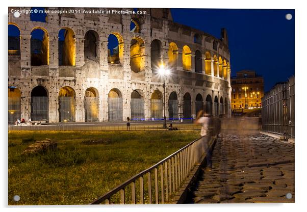  night comes to the coliseum Acrylic by mike cooper