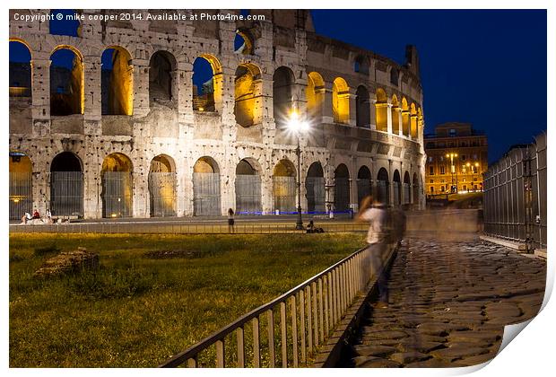  night comes to the coliseum Print by mike cooper