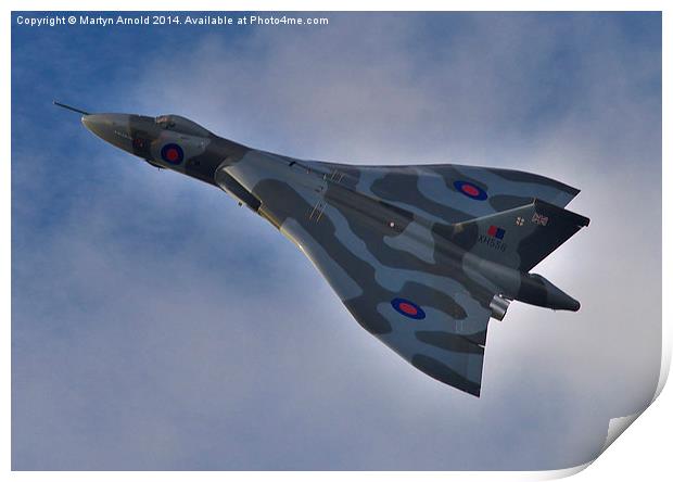  Avro Vulcan XH558 Cold War Bomber Print by Martyn Arnold