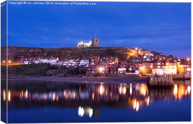 Night Time in Whitby Canvas Print by Ian Johnson