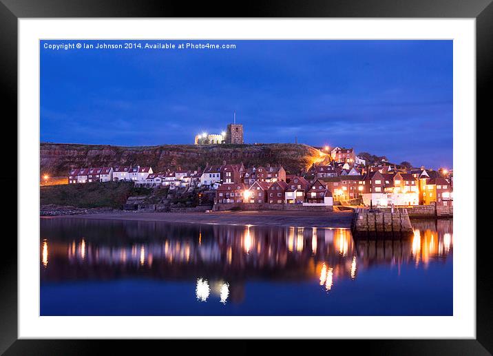 Night Time in Whitby Framed Mounted Print by Ian Johnson