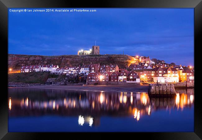 Night Time in Whitby Framed Print by Ian Johnson