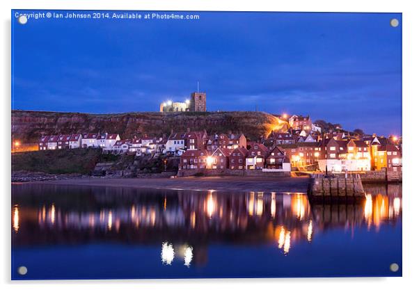 Night Time in Whitby Acrylic by Ian Johnson
