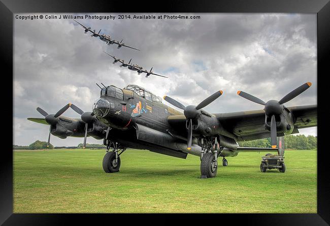    3 Lancasters - East Kirkby Flypast Framed Print by Colin Williams Photography