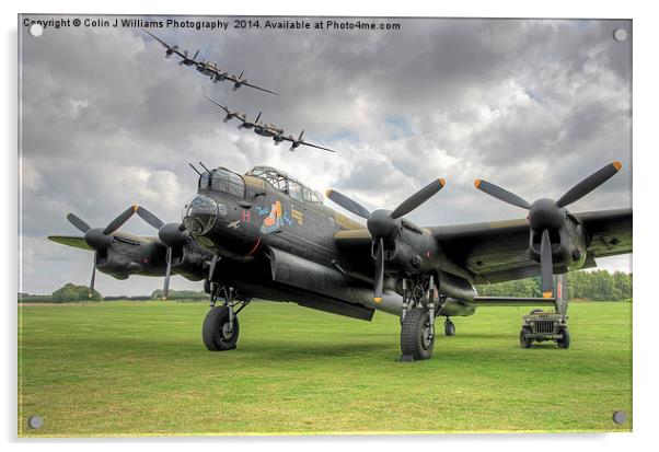    3 Lancasters - East Kirkby Flypast Acrylic by Colin Williams Photography
