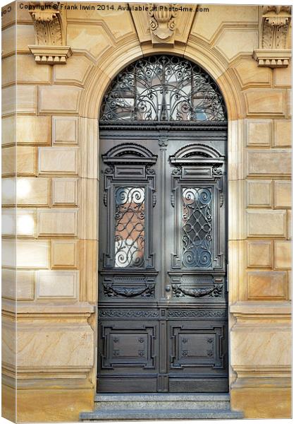  A German timber door Canvas Print by Frank Irwin