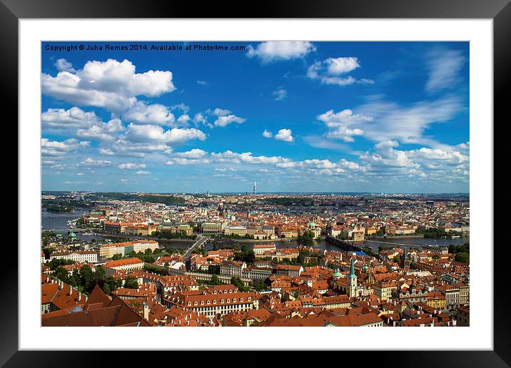 Cityscape in Prague Framed Mounted Print by Juha Remes