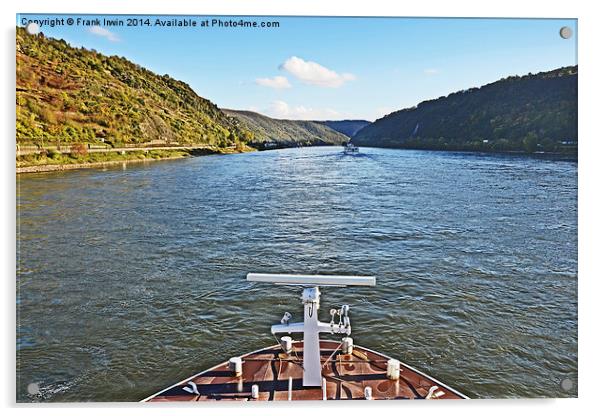  Cruising along the River Rhine Acrylic by Frank Irwin