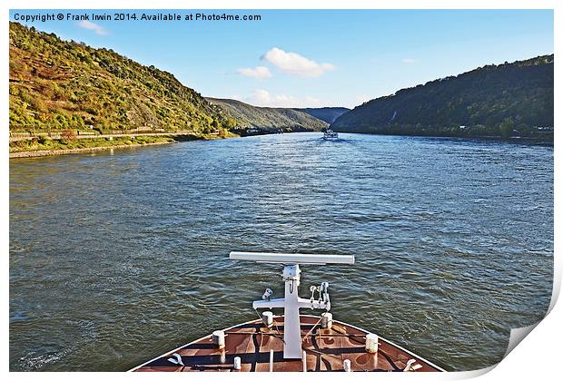  Cruising along the River Rhine Print by Frank Irwin
