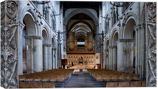  Rocheser cathedral, Kent (Interior) Canvas Print by Tracy Hughes