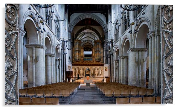  Rocheser cathedral, Kent (Interior) Acrylic by Tracy Hughes