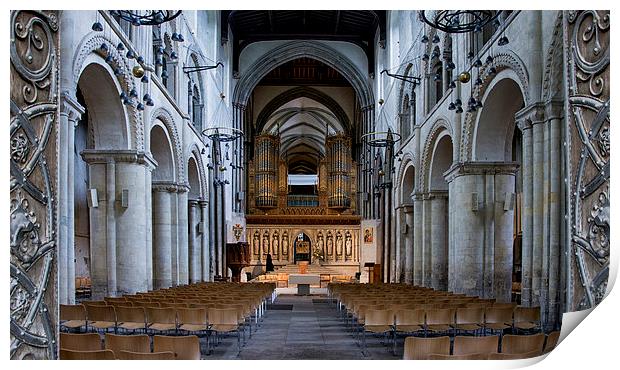  Rocheser cathedral, Kent (Interior) Print by Tracy Hughes
