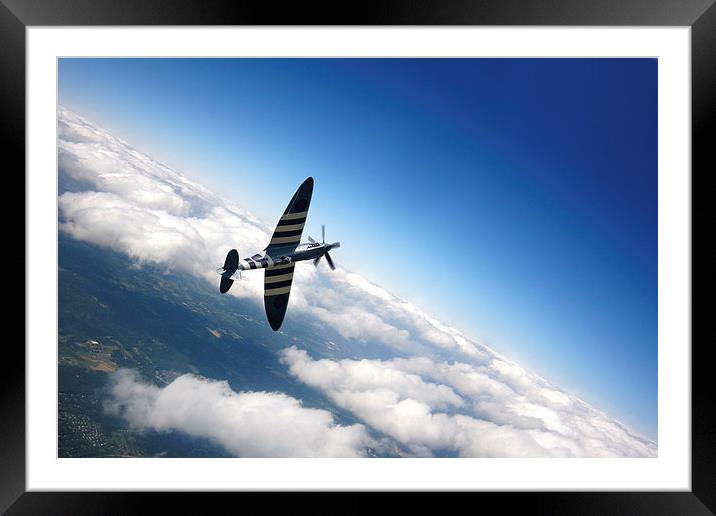 Spitfire Flight  Framed Mounted Print by J Biggadike
