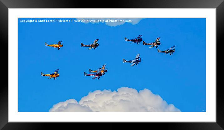  Tiger Moth Armada Framed Mounted Print by Chris Lord