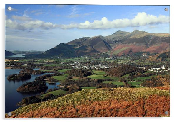  View from Walla Crag to Skiddaw Acrylic by Ian Duffield
