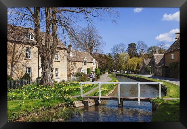 Lower Slaughter in Spring  Framed Print by Ian Duffield