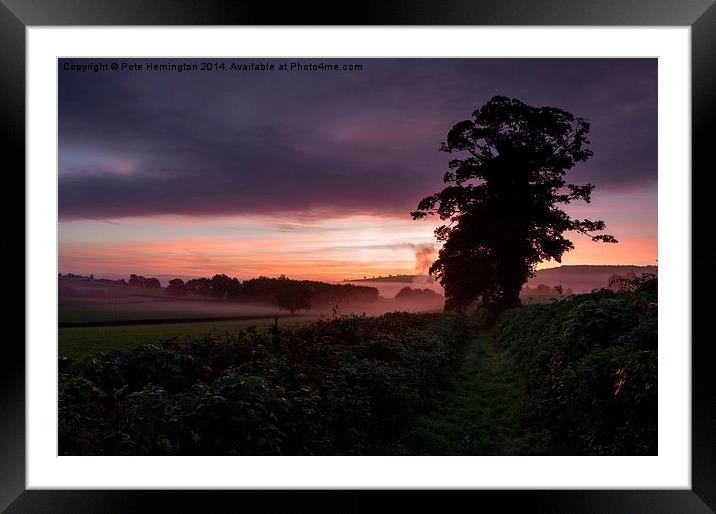  Hele Payne farm at dawn Framed Mounted Print by Pete Hemington