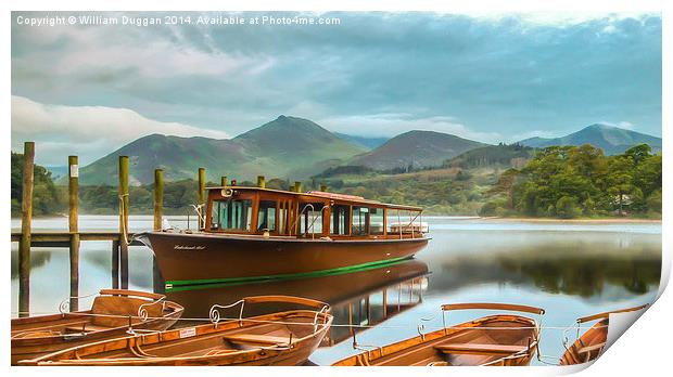  The Lake Boats at Derwentwater Print by William Duggan