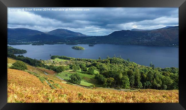  Derwent Water from Cat Bells Framed Print by Brian Garner