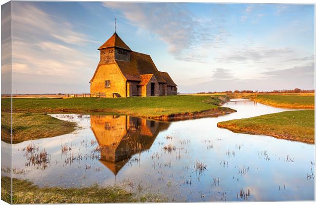 Fairfield Church Reflections Canvas Print by Andrew Ray