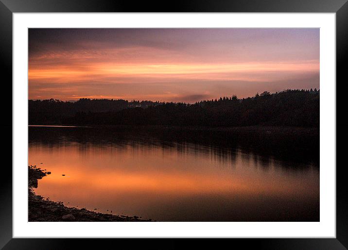  burrator sunset Framed Mounted Print by keith sutton