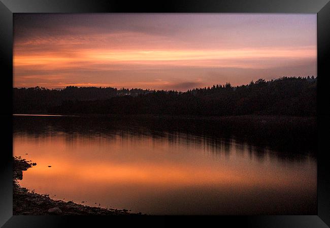  burrator sunset Framed Print by keith sutton
