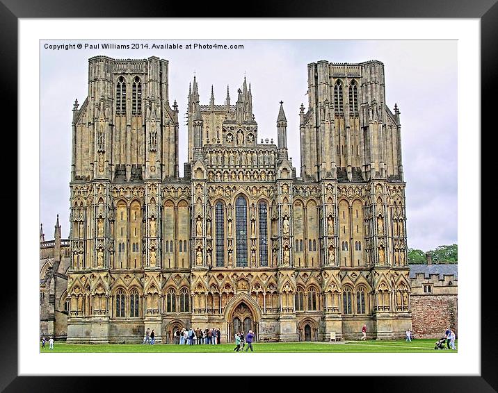 Wells Cathedral Framed Mounted Print by Paul Williams