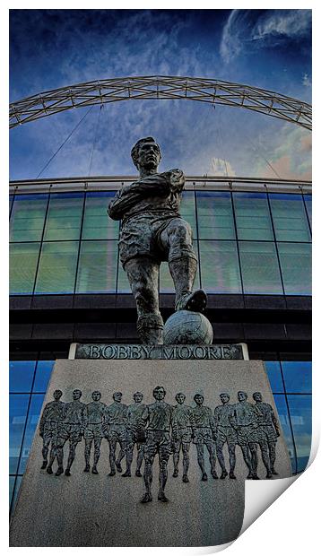 Bobby Moore Statue Print by Phil Clements