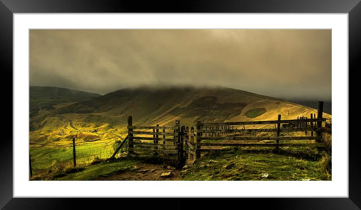  Mam Tor in the Clouds Framed Mounted Print by John Dunbar
