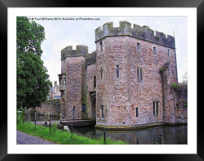 Entrance Across the Bishop`s Moat Framed Mounted Print by Paul Williams