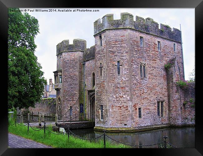 Entrance Across the Bishop`s Moat Framed Print by Paul Williams