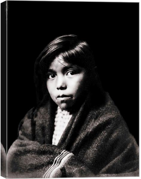 YOUNG NAVAJO GIRL  Canvas Print by paul willats