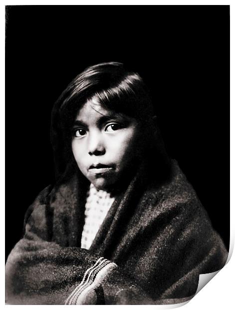 YOUNG NAVAJO GIRL  Print by paul willats