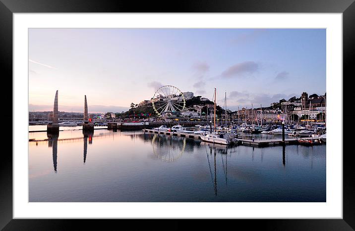  Early evening at Torquay Harbour Framed Mounted Print by Rosie Spooner