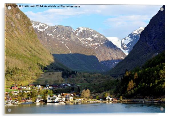  The Norwegian Fjords in Autumn Acrylic by Frank Irwin