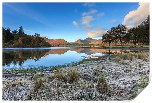 Frosty Morning (Derwent Water) Print by Andrew Ray