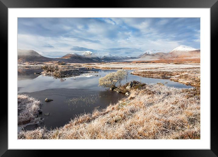Frosty Morning at Lochan na h-Achlaise Framed Mounted Print by Andrew Ray