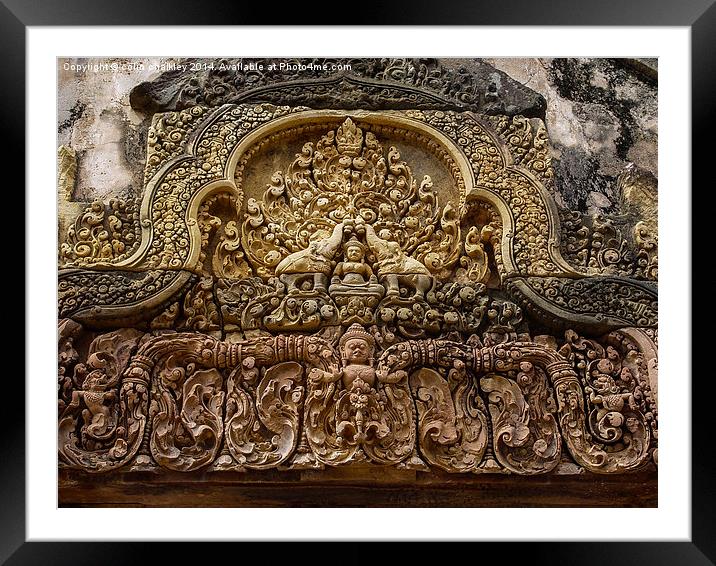  Banteay Srei Temple to Shiva Framed Mounted Print by colin chalkley