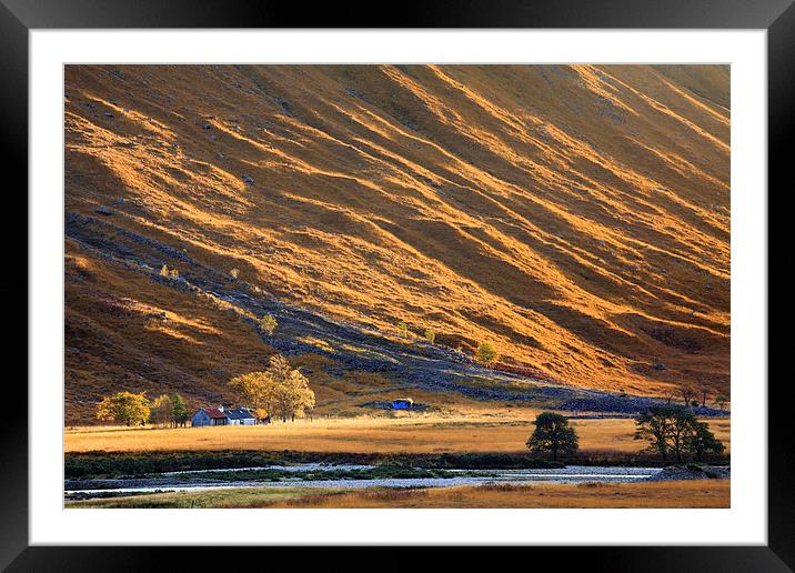 Isolated Farmstead (Glen Etive) Framed Mounted Print by Andrew Ray