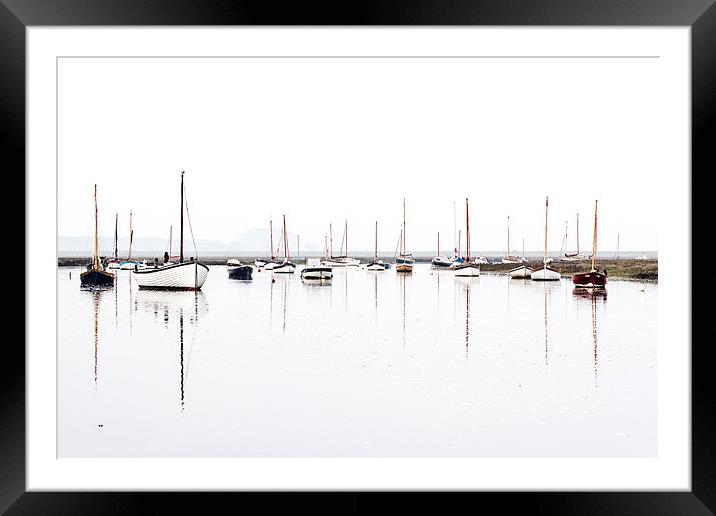  Burnham Overy Boat Reflections Framed Mounted Print by Paul Macro