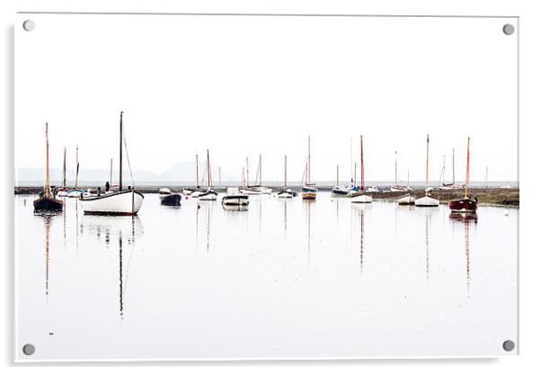  Burnham Overy Boat Reflections Acrylic by Paul Macro