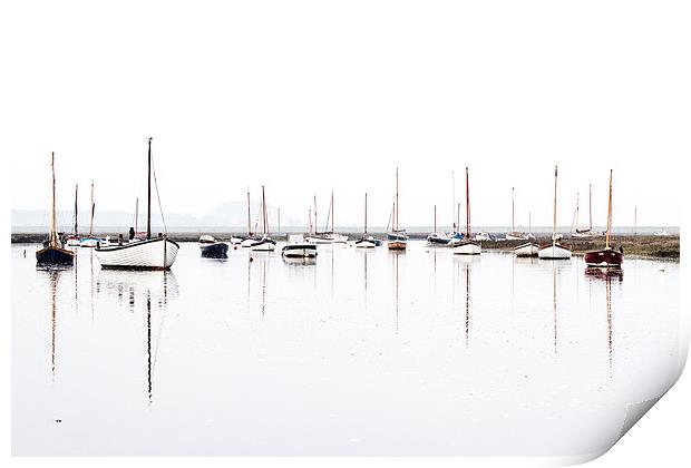  Burnham Overy Boat Reflections Print by Paul Macro