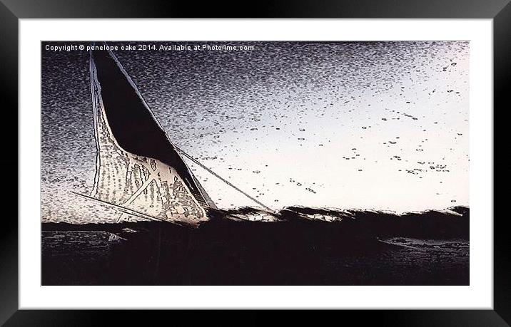 Faluca and sail  Framed Mounted Print by penelope cake