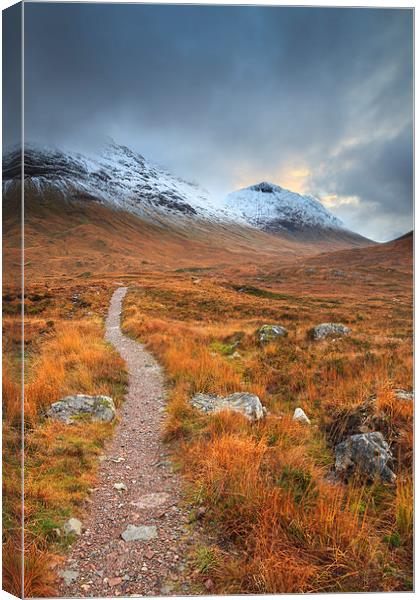 Lairig Gartain (Glen Coe) Canvas Print by Andrew Ray