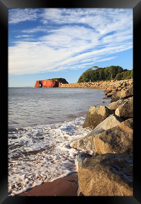 Langstone Rock Framed Print by Andrew Ray