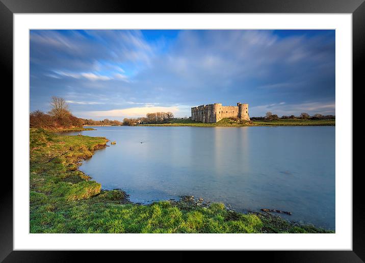 Last Light at Carew Castle Framed Mounted Print by Andrew Ray