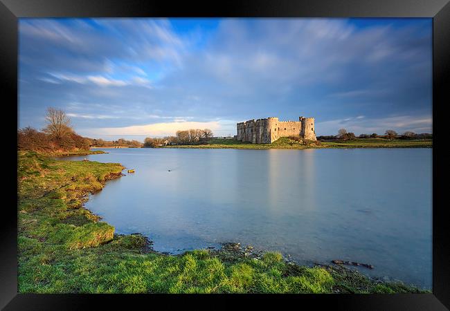Last Light at Carew Castle Framed Print by Andrew Ray